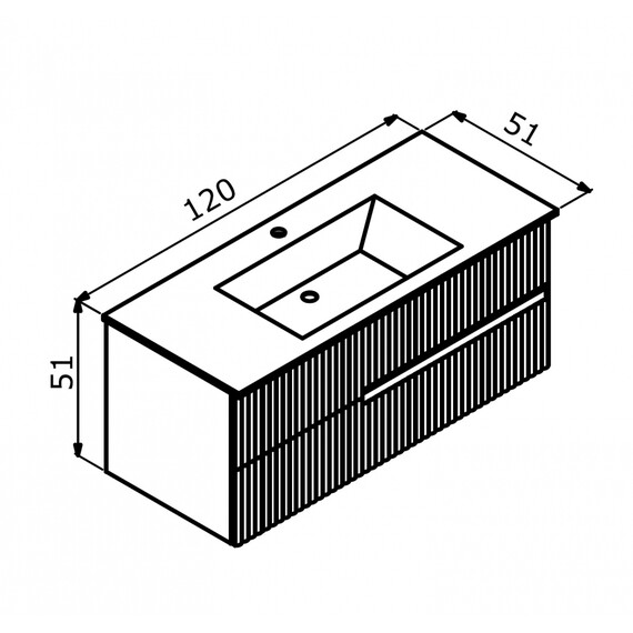 ТУМБА С РАКОВИНОЙ ORKA MOONLIGHT 120 ПОДВЕСНАЯ, БЕЖЕВЫЙ МАТОВЫЙ