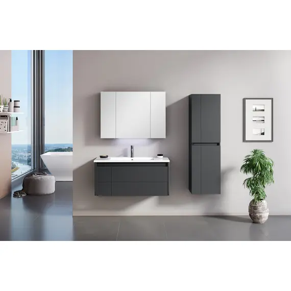 ЗЕРКАЛЬНЫЙ ШКАФ ORKA LIKYA 100 АНТРАЦИТ МАТОВЫЙ