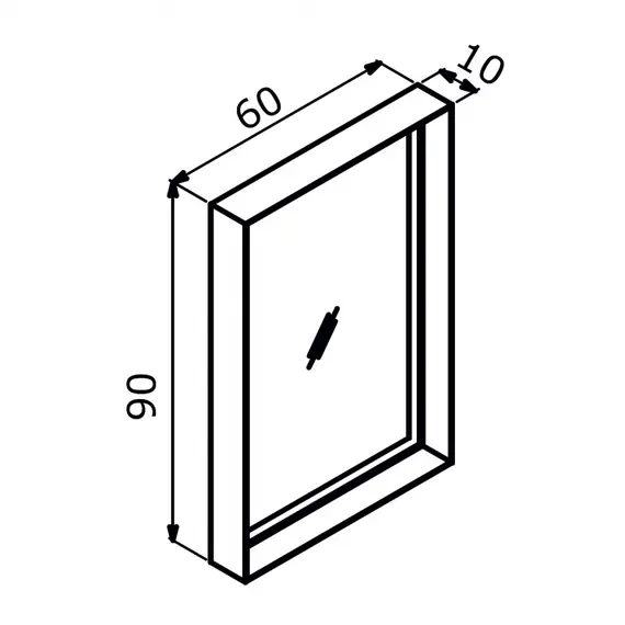 ЗЕРКАЛО ORKA CRAFT 60X90 C LED ПОДСВЕТКОЙ, АНТРАЦИТ МАТОВЫЙ