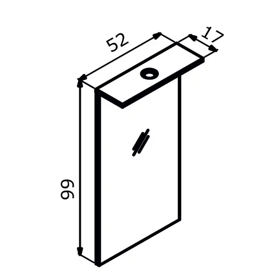 ЗЕРКАЛО ORKA KNIDOS 55 С ПОДСВЕТКОЙ, ЧЕРНЫЙ
