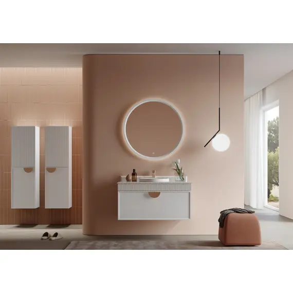 ЗЕРКАЛО ORKA MOLINO 90X90 C LED ПОДСВЕТКОЙ, БЕЛЫЙ МАТОВЫЙ