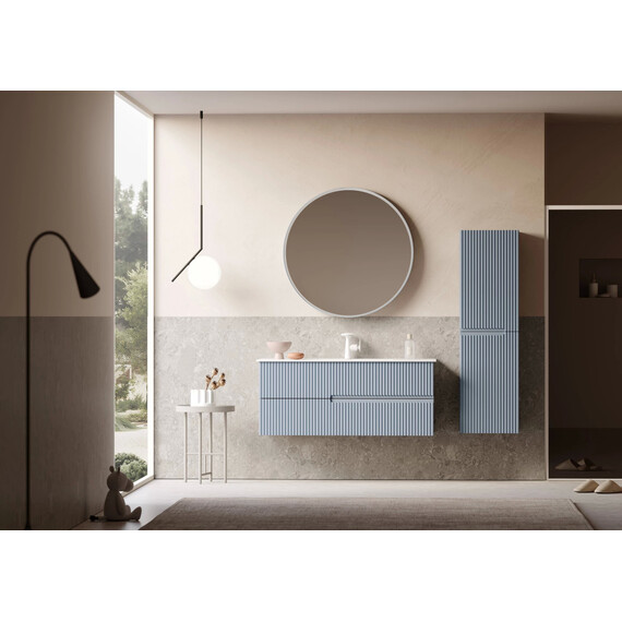 ЗЕРКАЛО ORKA MOONLIGHT 75X75 C LED ПОДСВЕТКОЙ, ГОЛУБОЙ МАТОВЫЙ