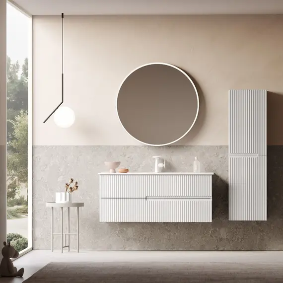 ЗЕРКАЛО ORKA MOONLIGHT 90X90 C LED ПОДСВЕТКОЙ, БЕЛЫЙ МАТОВЫЙ