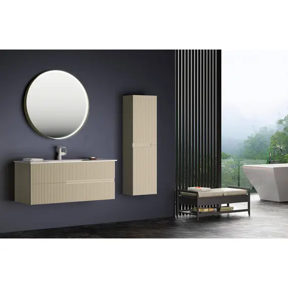 ЗЕРКАЛО ORKA MOONLIGHT 90X90 C LED ПОДСВЕТКОЙ, БЕЖЕВЫЙ МАТОВЫЙ