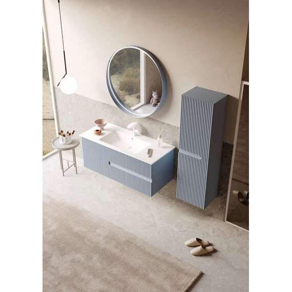 ЗЕРКАЛО ORKA MOONLIGHT 90X90 C LED ПОДСВЕТКОЙ, ГОЛУБОЙ МАТОВЫЙ