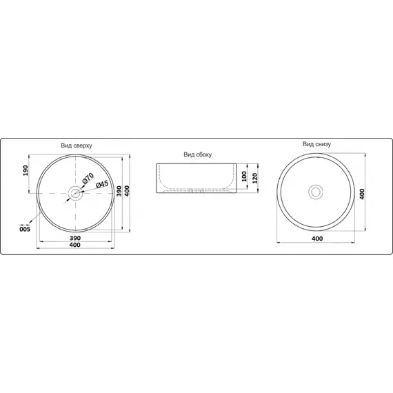 УМЫВАЛЬНИК CERAMALUX 9423