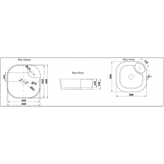УМЫВАЛЬНИК CERAMALUX 9442