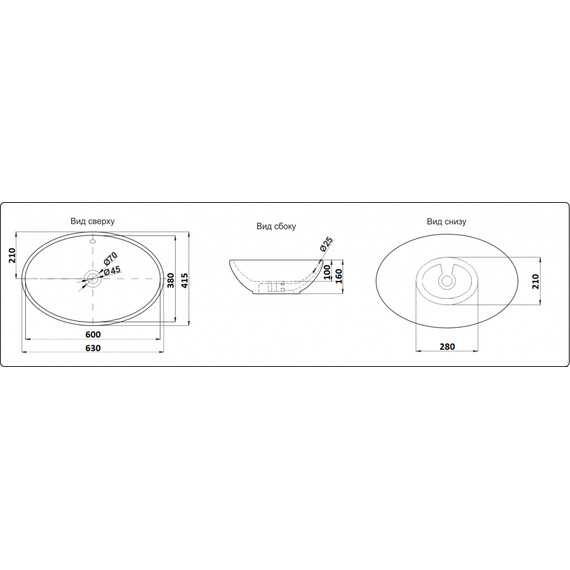 УМЫВАЛЬНИК CERAMALUX D1104