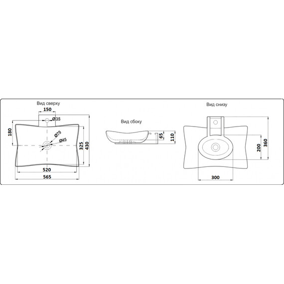 УМЫВАЛЬНИК CERAMALUX 9176