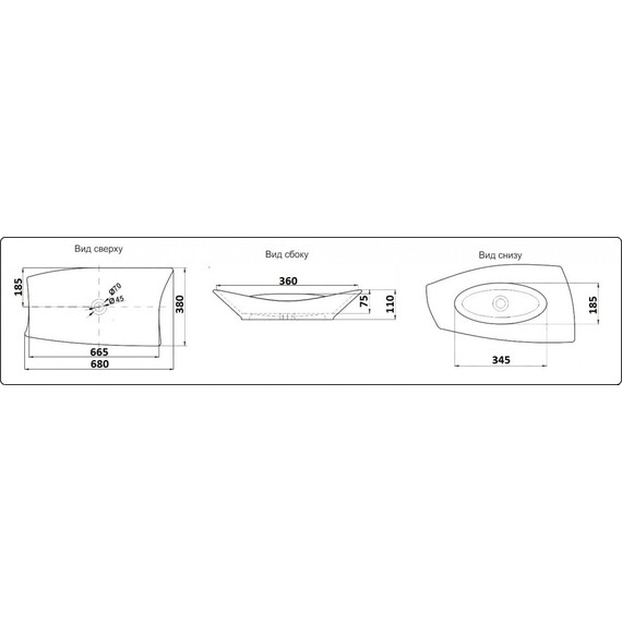 УМЫВАЛЬНИК CERAMALUX 78121
