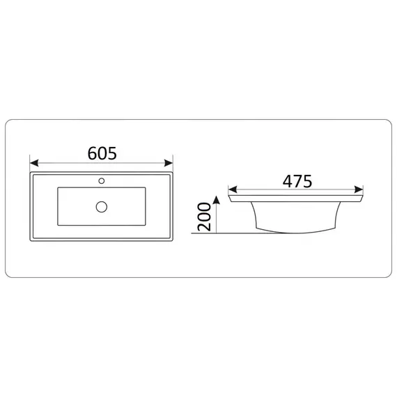 УМЫВАЛЬНИК CERAMALUX 851-60