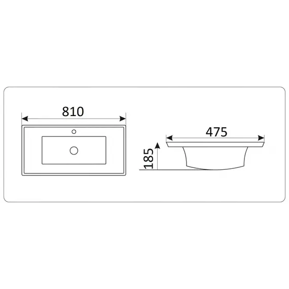 УМЫВАЛЬНИК CERAMALUX 851-80