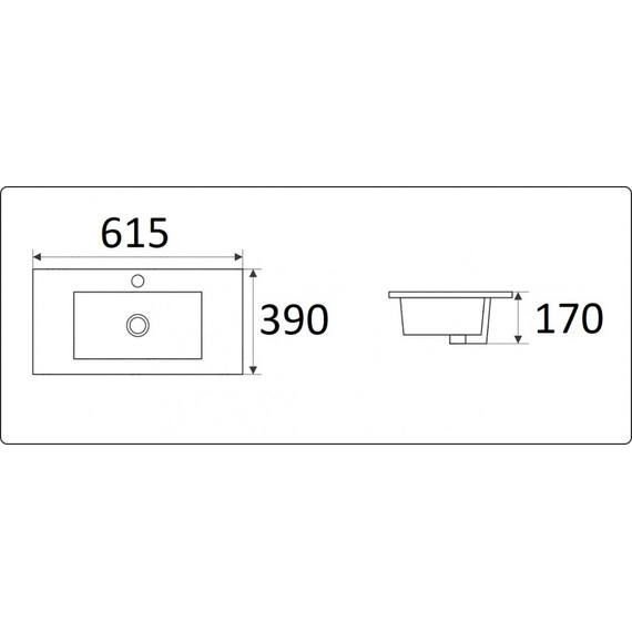 УМЫВАЛЬНИК CERAMALUX 9393-60
