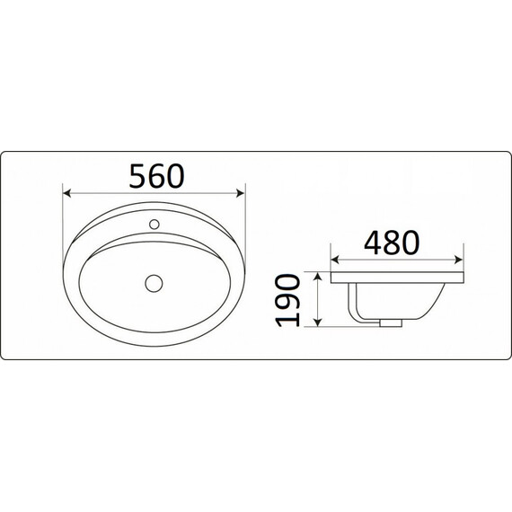 УМЫВАЛЬНИК CERAMALUX 9413