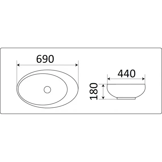 УМЫВАЛЬНИК CERAMALUX 78456