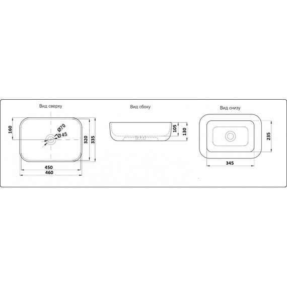 УМЫВАЛЬНИК CERAMALUX 78105
