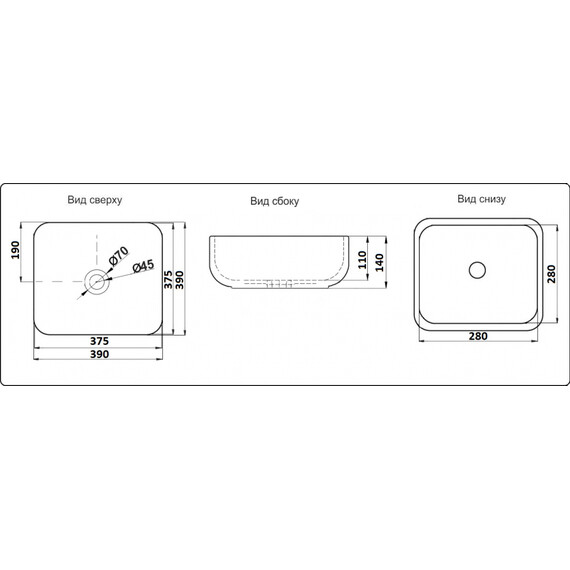 УМЫВАЛЬНИК CERAMALUX 2106MB