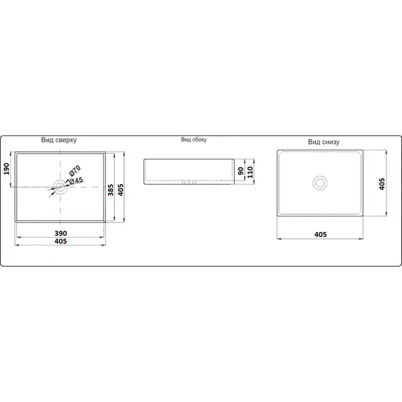УМЫВАЛЬНИК CERAMALUX 1305-1MB