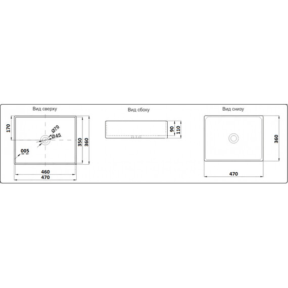 УМЫВАЛЬНИК CERAMALUX 9103MB
