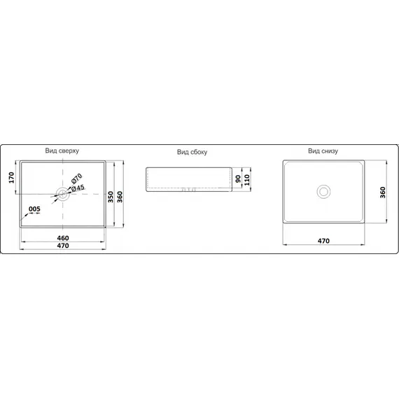 УМЫВАЛЬНИК CERAMALUX 9103MB