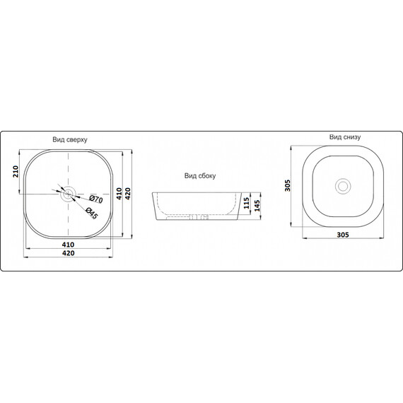 УМЫВАЛЬНИК CERAMALUX D1301H004