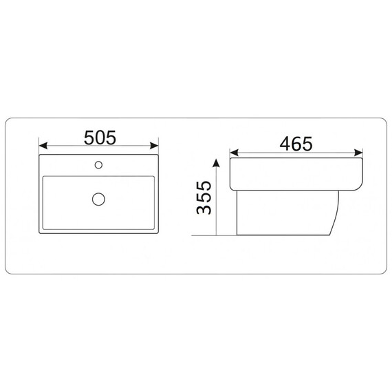 УМЫВАЛЬНИК CERAMALUX NB164