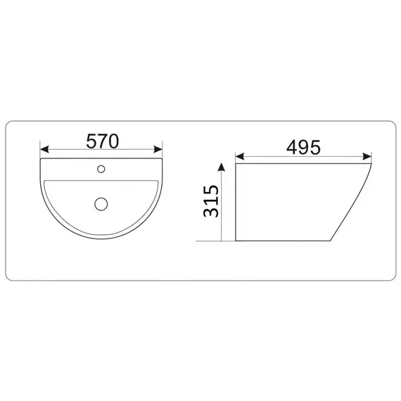 УМЫВАЛЬНИК CERAMALUX NB165