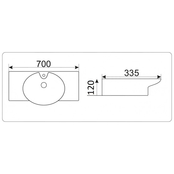 УМЫВАЛЬНИК CERAMALUX STR4280C