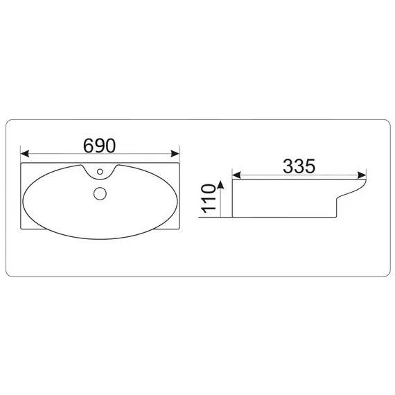УМЫВАЛЬНИК CERAMALUX STR4282B