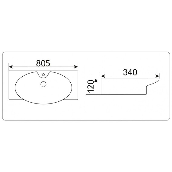 УМЫВАЛЬНИК CERAMALUX STR4282B