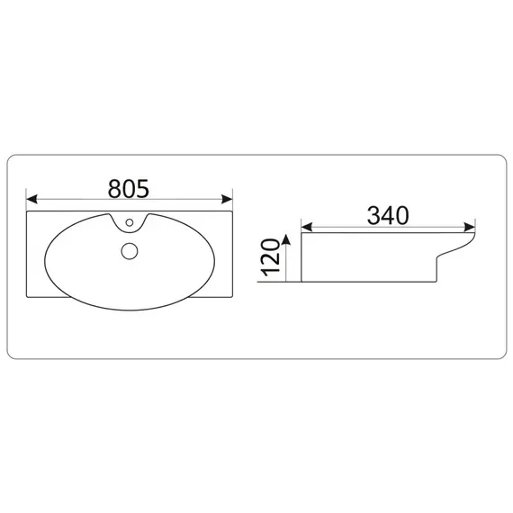 УМЫВАЛЬНИК CERAMALUX STR4282B
