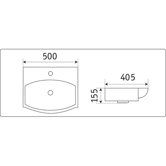 УМЫВАЛЬНИК CERAMALUX 78014CMB
