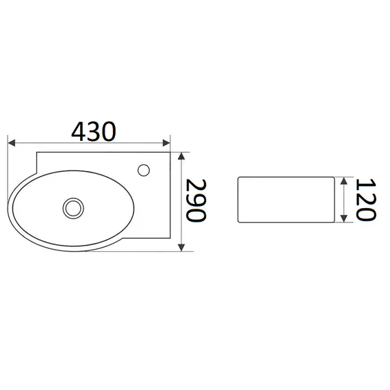 УМЫВАЛЬНИК CERAMALUX 9100L