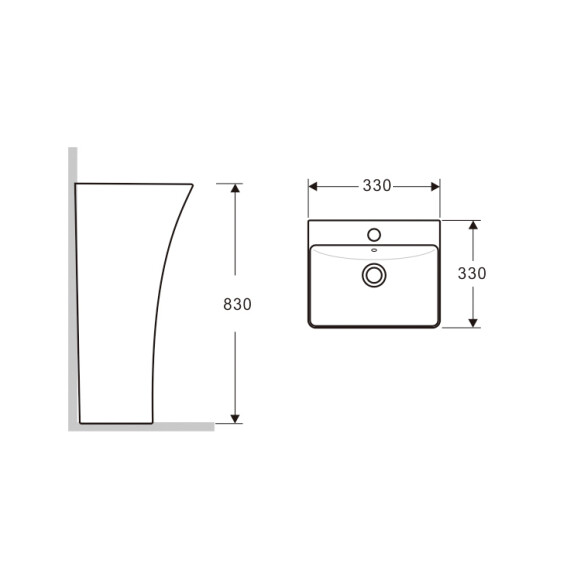 УМЫВАЛЬНИК CERAMALUX G515