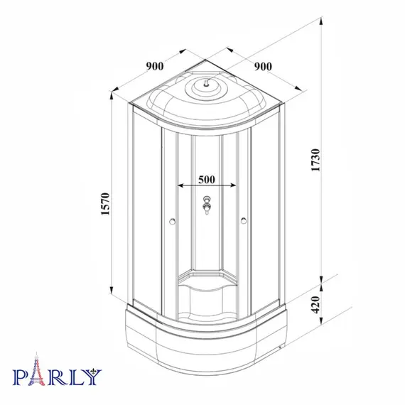 КАБИНА ДУШЕВАЯ PARLY BETT921 (90Х90Х215)