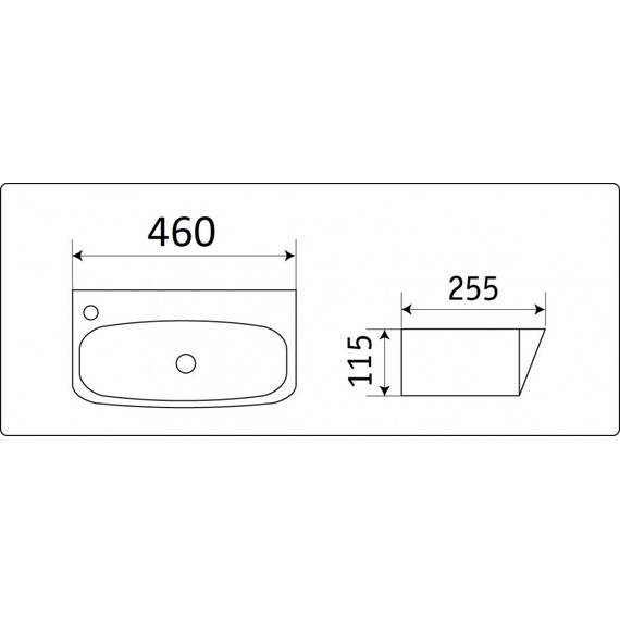 УМЫВАЛЬНИК CERAMALUX 9055RAX