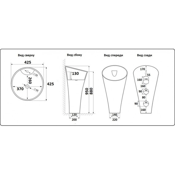 УМЫВАЛЬНИК CERAMALUX WK8100-G306-G324