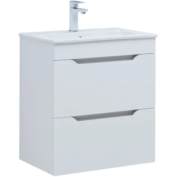 ТУМБА ПОД РАКОВИНУ AQUANET ПРАКТИКА 60 БЕЛЫЙ ГЛЯНЕЦ