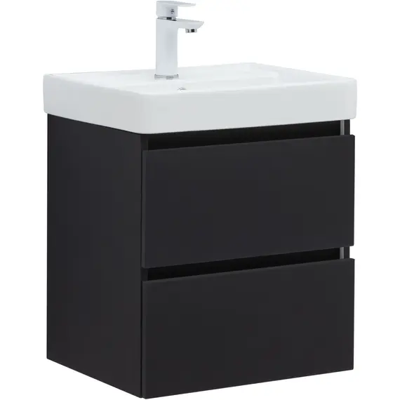 ТУМБА ПОД РАКОВИНУ AQUANET ВЕГА 2.0 50 ЧЕРНЫЙ