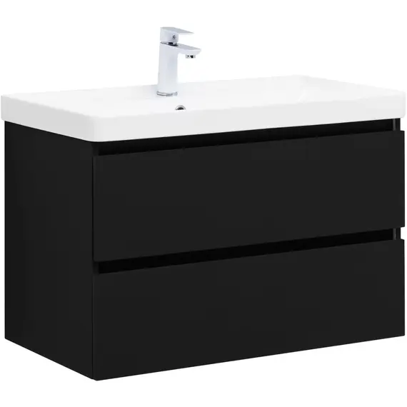 ТУМБА ПОД РАКОВИНУ AQUANET ВЕГА 2.0 80 ЧЕРНЫЙ