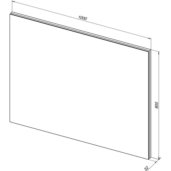 ЗЕРКАЛО AQUANET ГЛАСС 100 БЕЛЫЙ LED