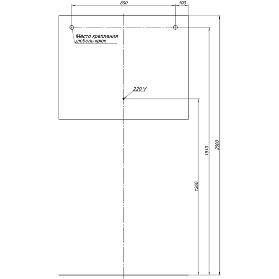 ЗЕРКАЛО AQUANET ГЛАСС 100 БЕЛЫЙ LED