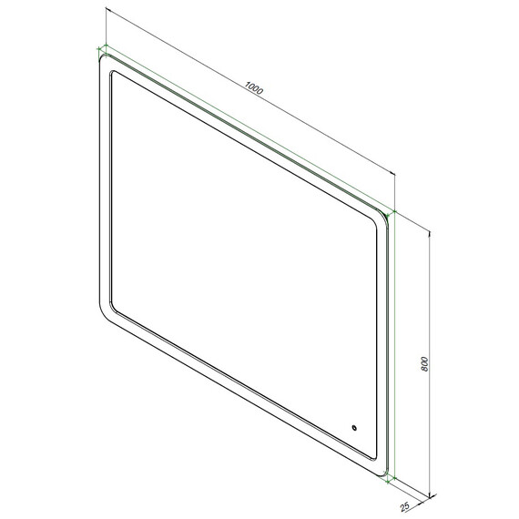 ЗЕРКАЛО AQUANET ИРИС 100 С ПОДСВЕТКОЙ LED