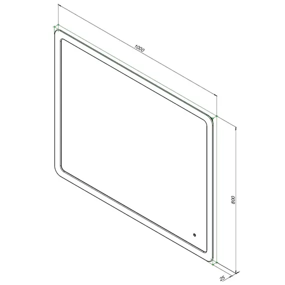 ЗЕРКАЛО AQUANET ИРИС 100 С ПОДСВЕТКОЙ LED