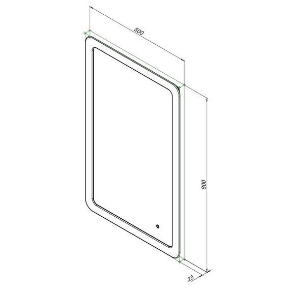 ЗЕРКАЛО AQUANET ИРИС 50 С ПОДСВЕТКОЙ LED