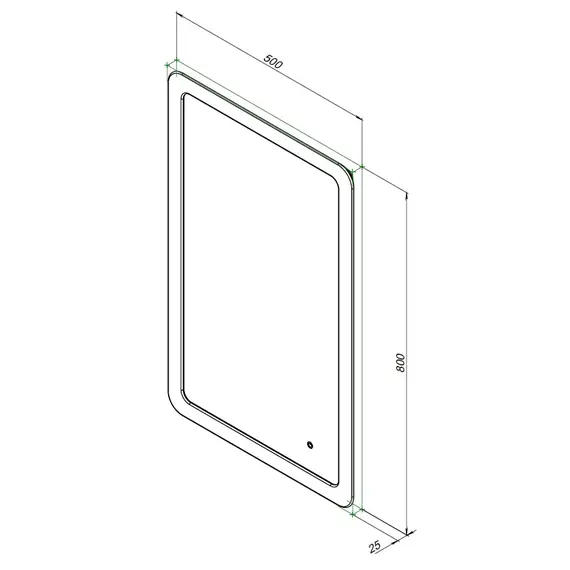 ЗЕРКАЛО AQUANET ИРИС 50 С ПОДСВЕТКОЙ LED
