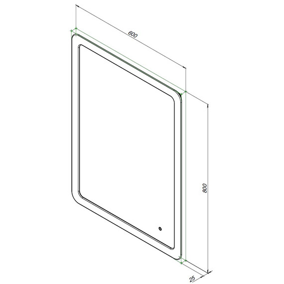 ЗЕРКАЛО AQUANET ИРИС 60 С ПОДСВЕТКОЙ LED