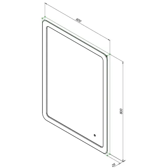 ЗЕРКАЛО AQUANET ИРИС 60 С ПОДСВЕТКОЙ LED