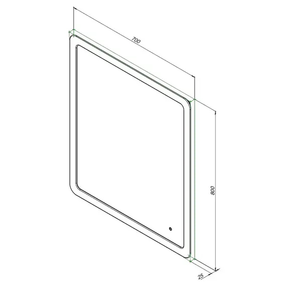 ЗЕРКАЛО AQUANET ИРИС 70 С ПОДСВЕТКОЙ LED
