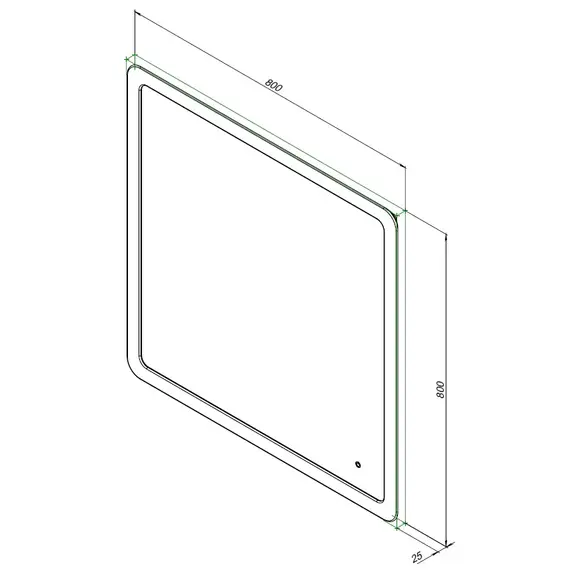 ЗЕРКАЛО AQUANET ИРИС 80 С ПОДСВЕТКОЙ LED